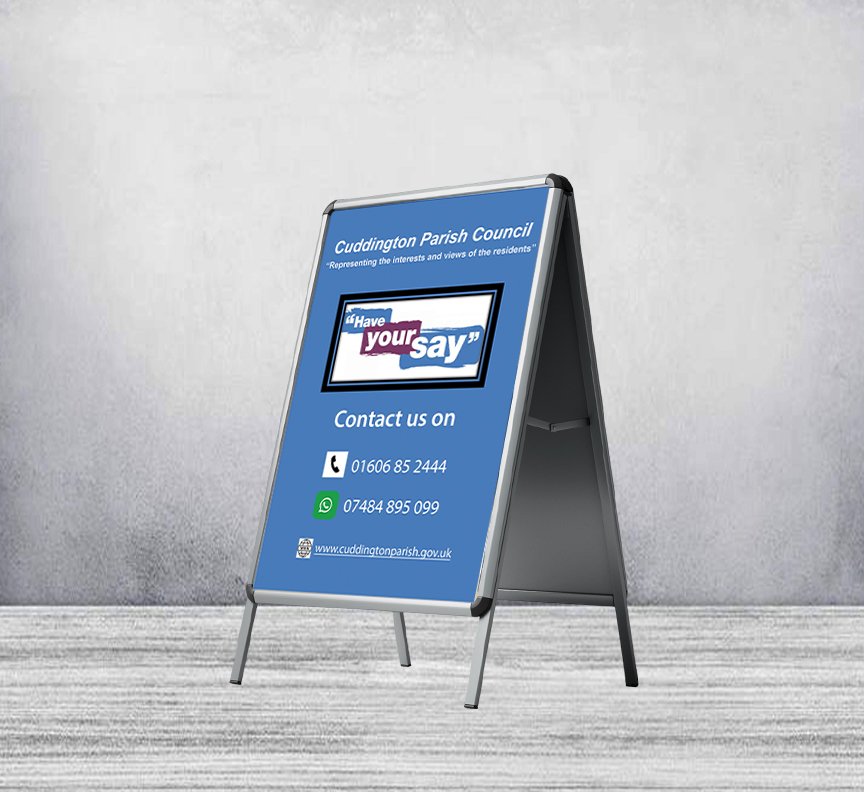 A1 Pavement A-frame Sign Board (With Printed Poster)