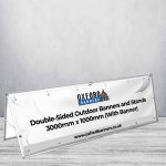 Double-Sided Outdoor Banners and Stands 3000mm x 1000mm (With Banner)