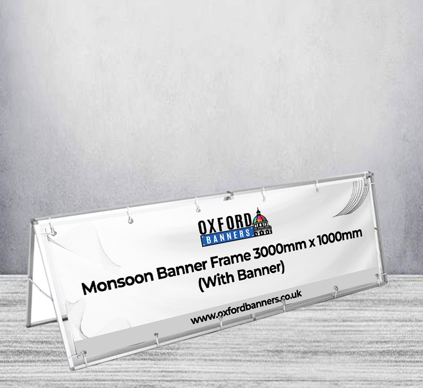 Monsoon Banner Frame 3000mm x 1000mm (With Banner)