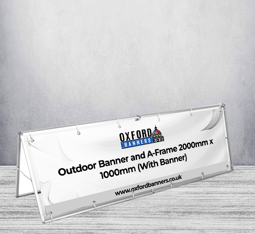 Outdoor Banner and A-Frame 2000mm x 1000mm (With Banner)