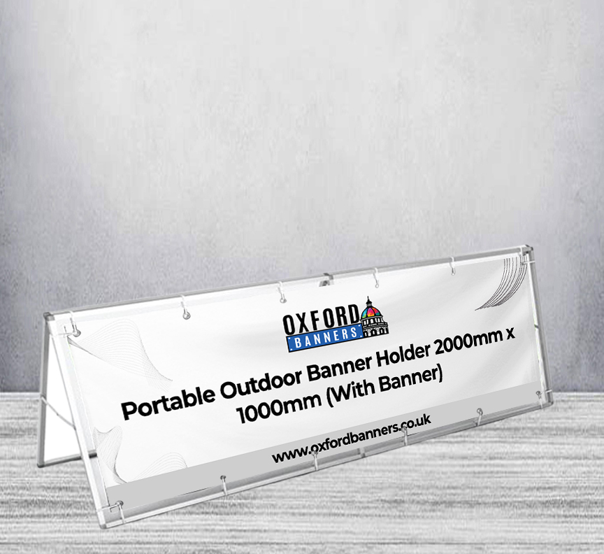 Portable Outdoor Banner Holder 2000mm x 1000mm (With Banner)