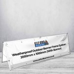 Weatherproof Outdoor Banner Frame System 2000mm x 1000mm (With Banner)